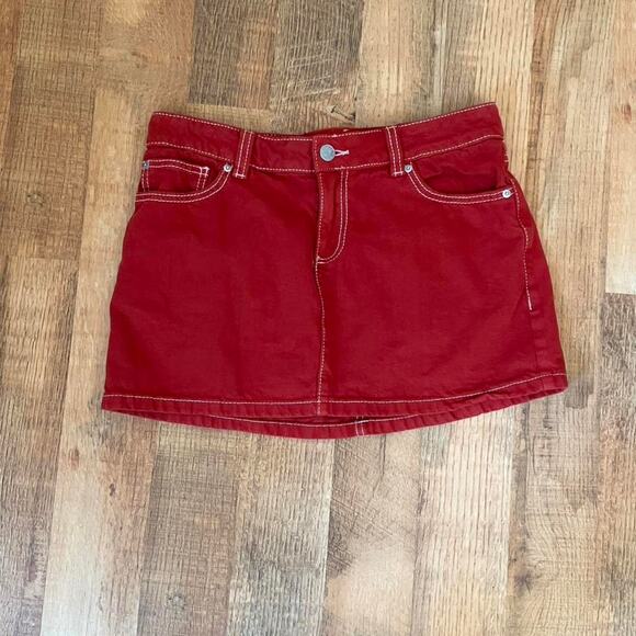 Garage Dresses & Skirts - Garage red denim mini skirt